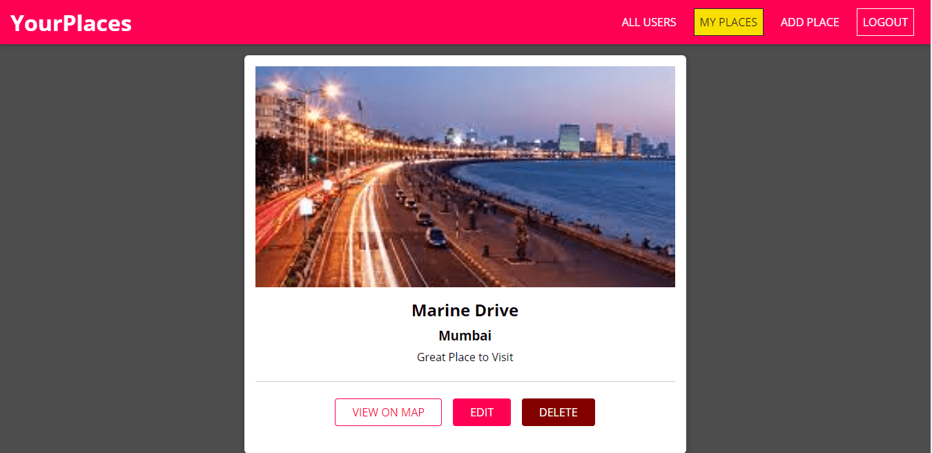 User Places App