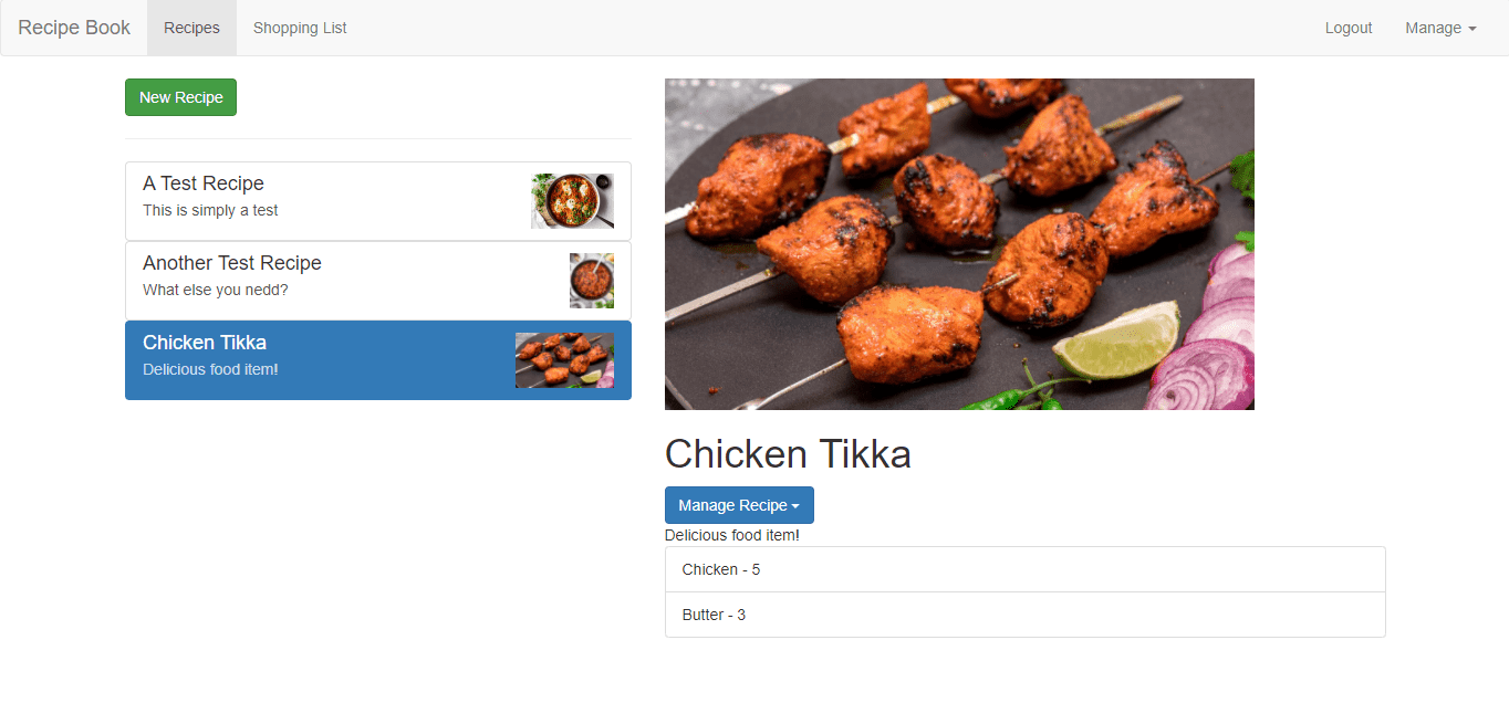 Recipes Shopping App